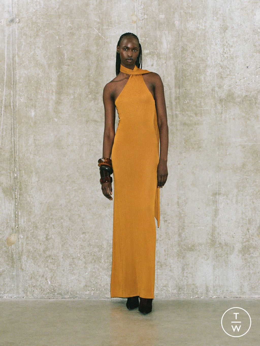 Fashion Week London Resort 2025 look 13 from the Galvan collection womenswear