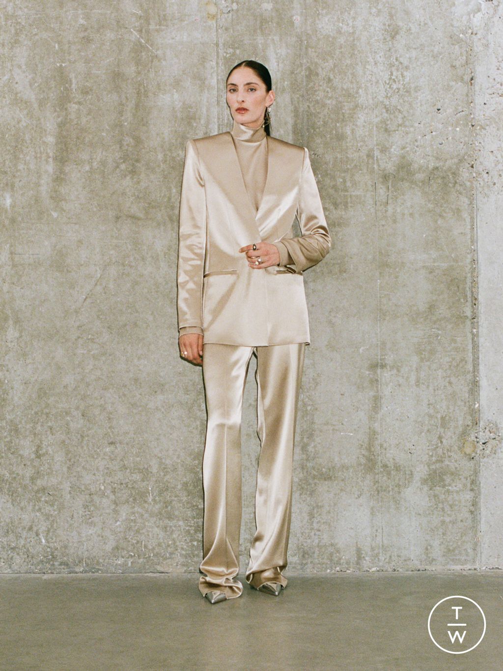 Fashion Week London Resort 2025 look 26 from the Galvan collection womenswear