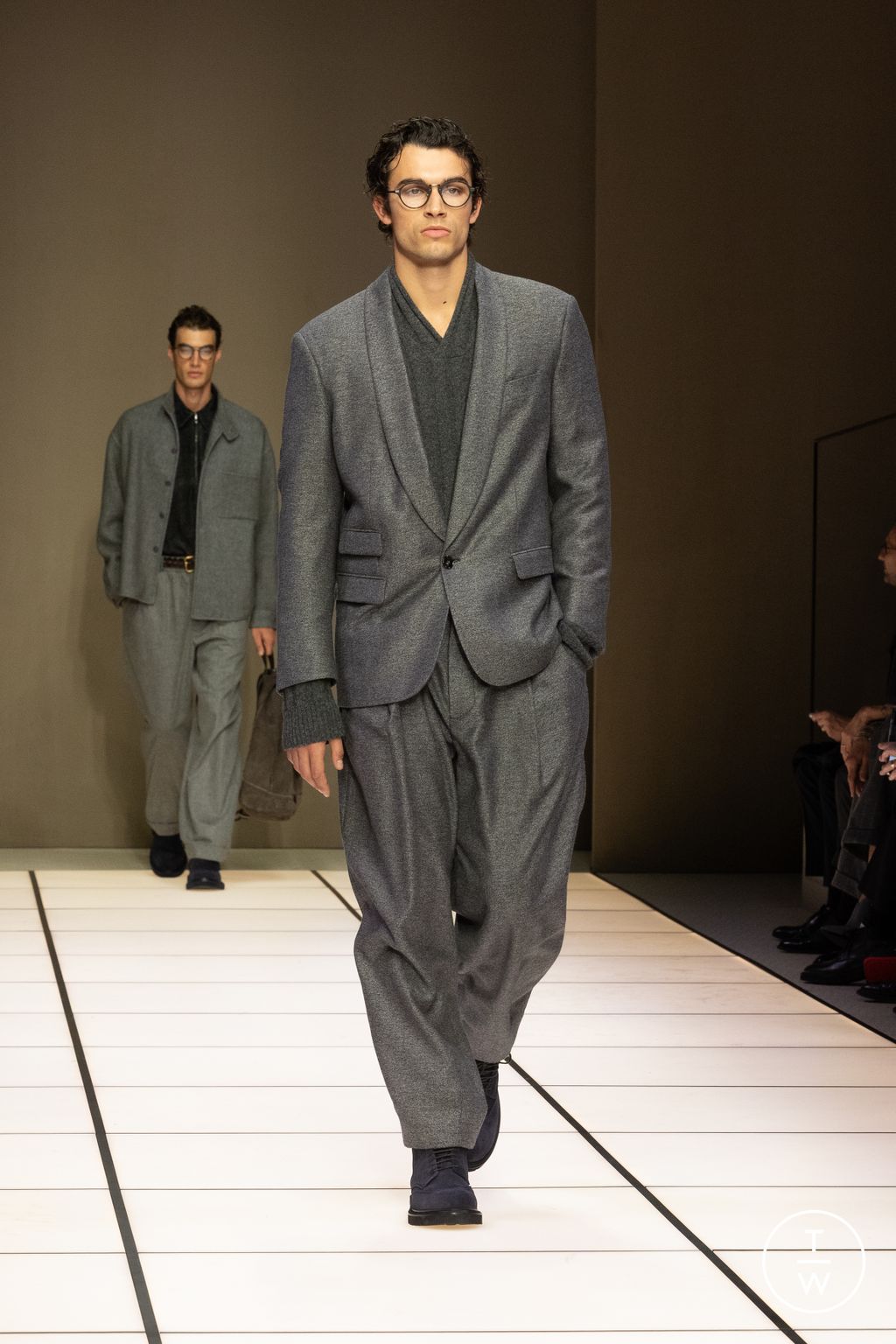 Fashion Week Milan Fall/Winter 2026 look 12 from the Giorgio Armani collection menswear