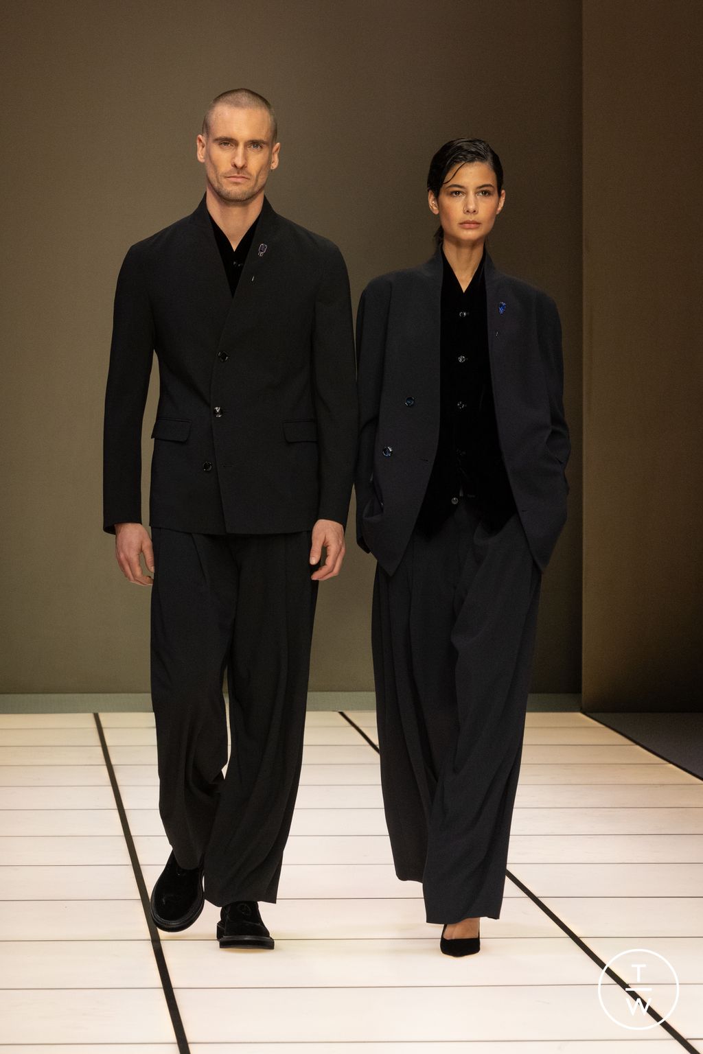 Fashion Week Milan Fall/Winter 2026 look 128 from the Giorgio Armani collection 男装