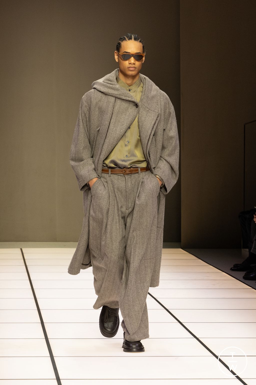 Fashion Week Milan Fall/Winter 2026 look 24 from the Giorgio Armani collection menswear