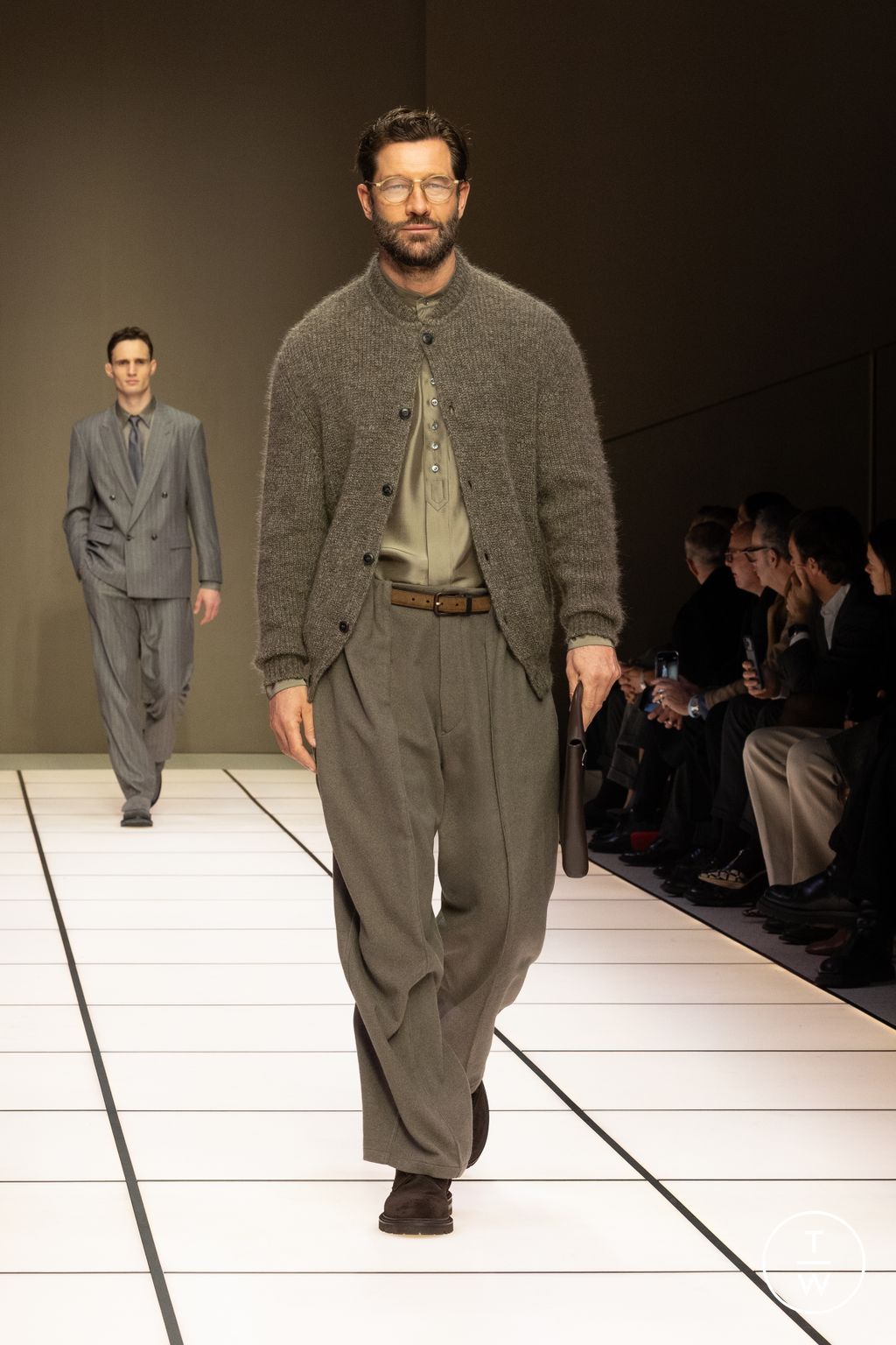 Fashion Week Milan Fall/Winter 2026 look 27 from the Giorgio Armani collection menswear