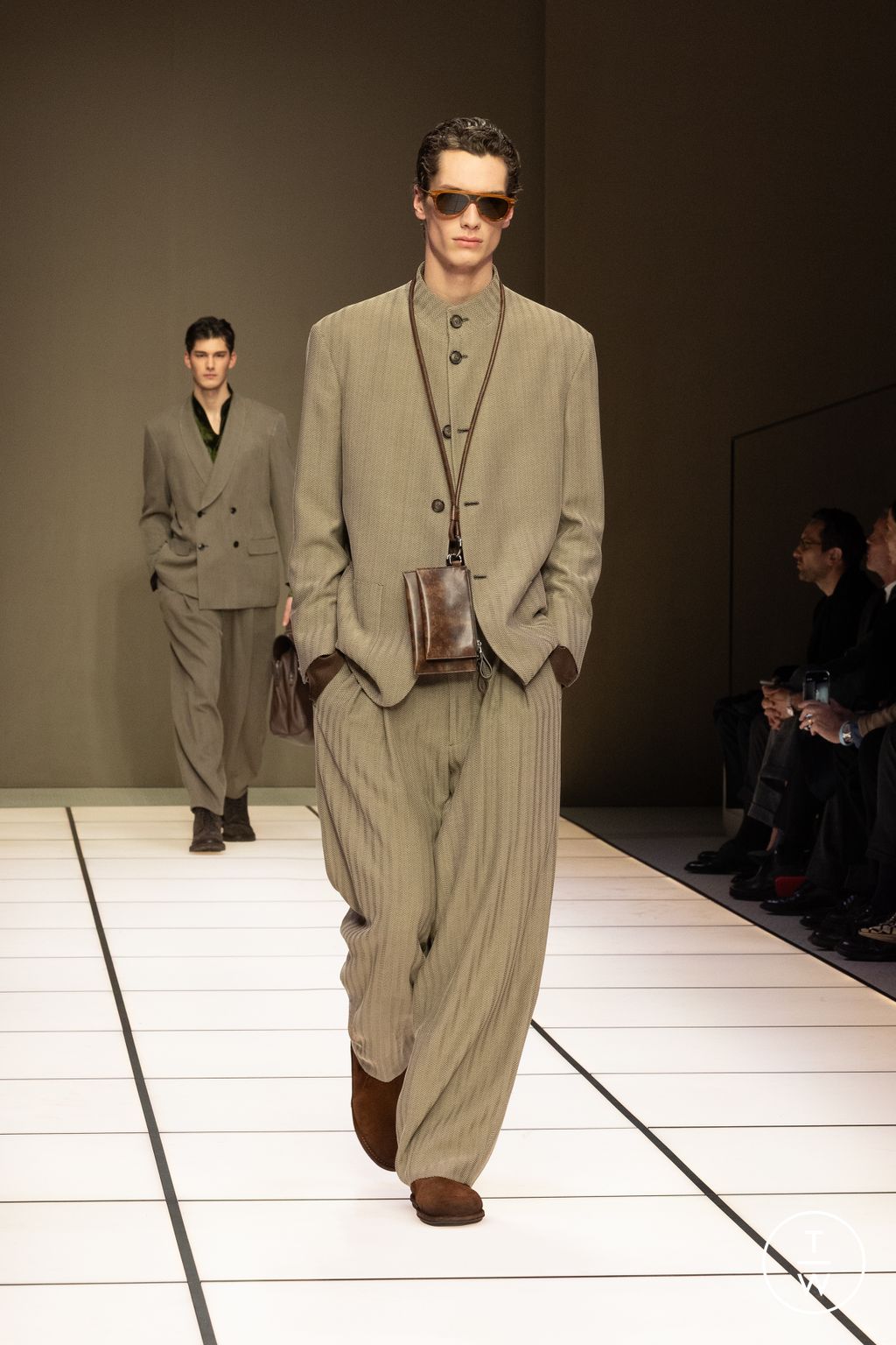 Fashion Week Milan Fall/Winter 2026 look 30 from the Giorgio Armani collection menswear