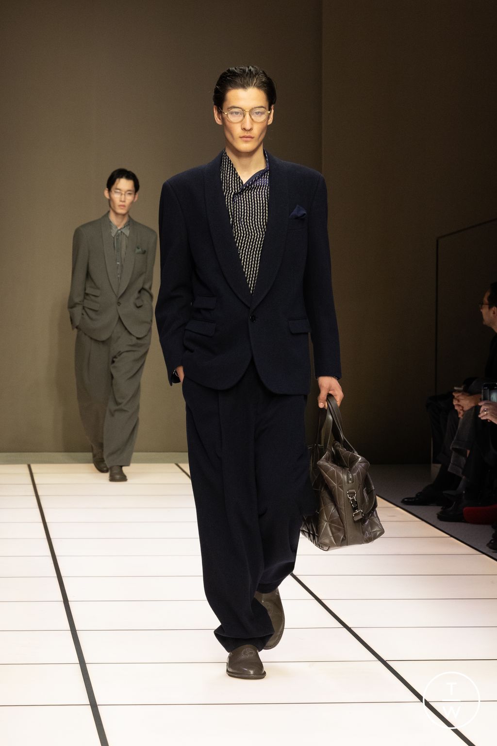 Fashion Week Milan Fall/Winter 2026 look 38 from the Giorgio Armani collection menswear