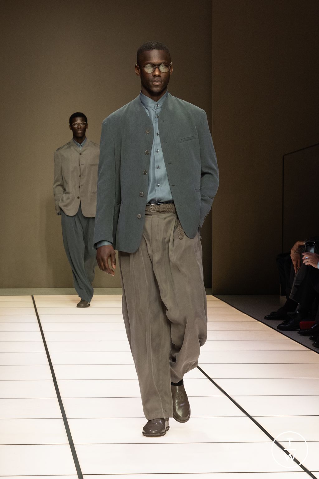 Fashion Week Milan Fall/Winter 2026 look 4 from the Giorgio Armani collection menswear