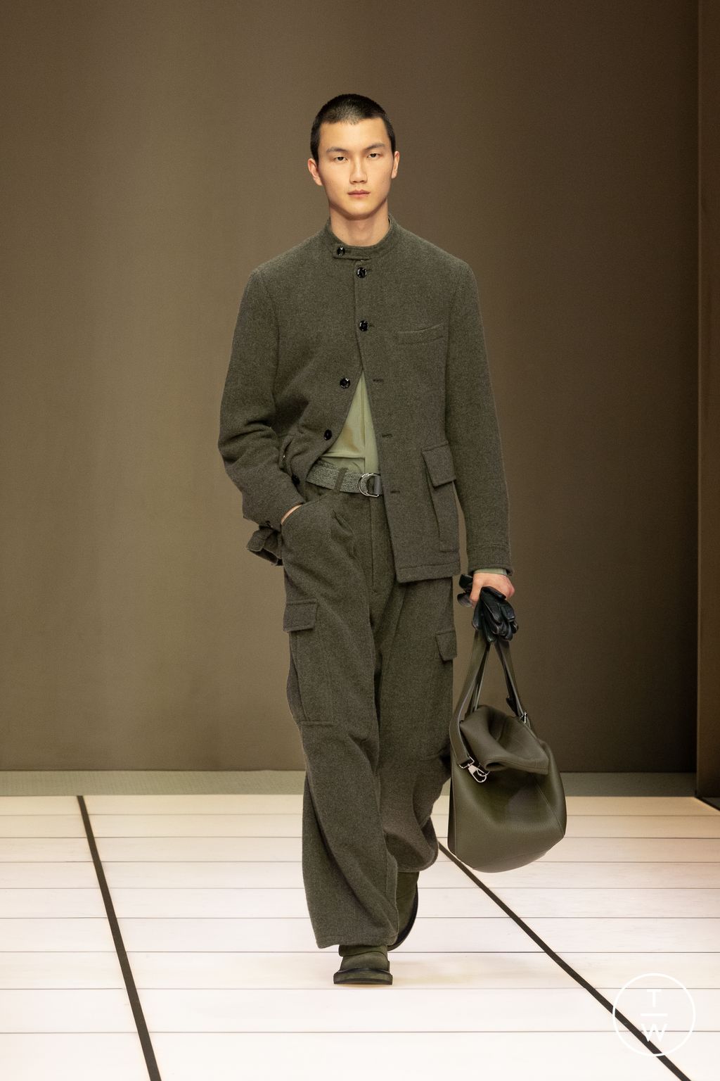 Fashion Week Milan Fall/Winter 2026 look 41 from the Giorgio Armani collection 男装