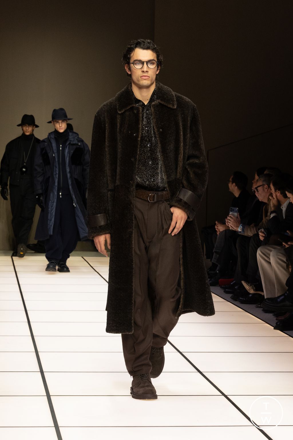 Fashion Week Milan Fall/Winter 2026 look 59 de la collection Giorgio Armani menswear