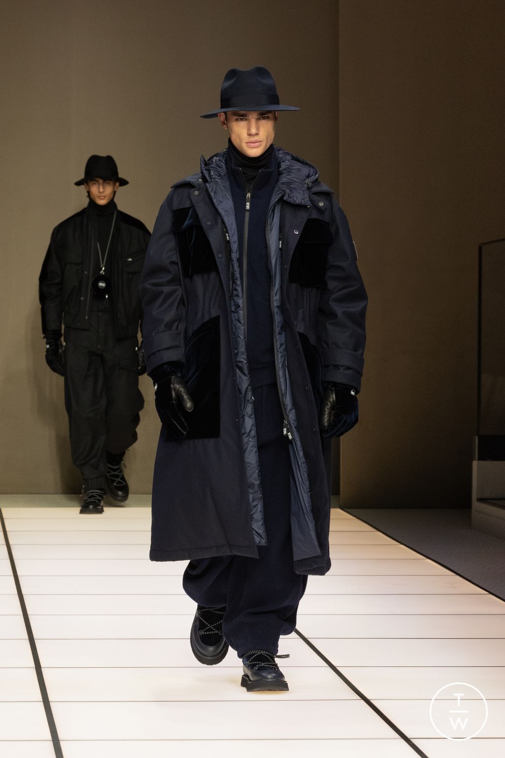 Fashion Week Milan Fall/Winter 2026 look 60 from the Giorgio Armani collection menswear