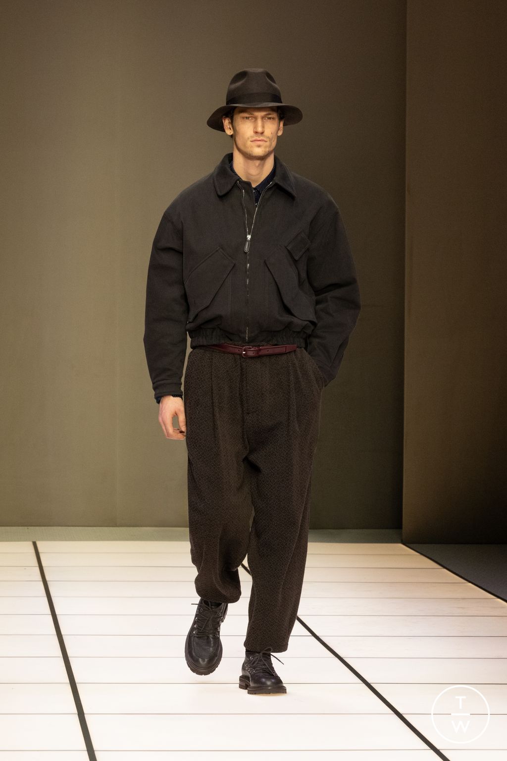 Fashion Week Milan Fall/Winter 2026 look 83 from the Giorgio Armani collection 男装