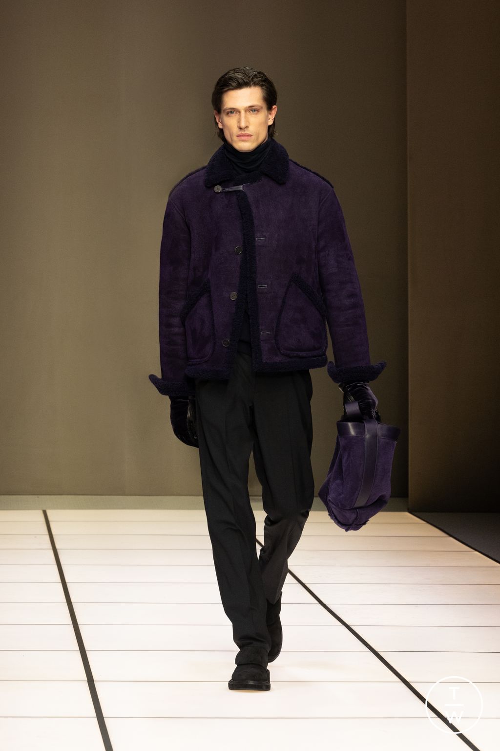 Fashion Week Milan Fall/Winter 2026 look 89 de la collection Giorgio Armani menswear