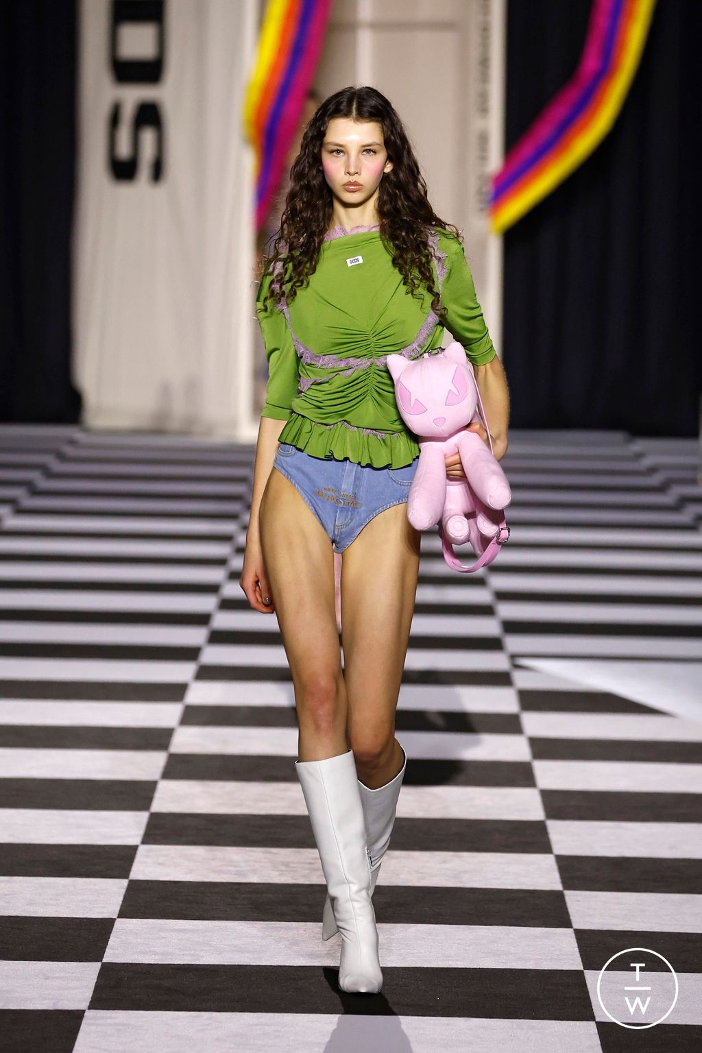 Fashion Week Milan Fall/Winter 2026 look 4 from the GCDS collection womenswear