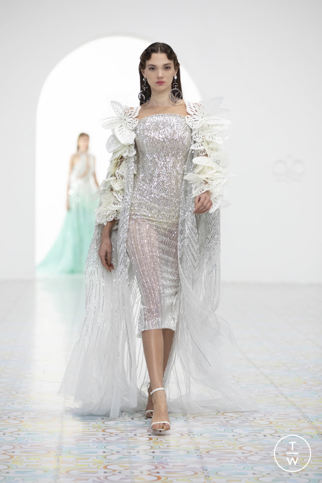 Fashion Week Paris Spring/Summer 2022 look 6 from the Georges Hobeika collection couture
