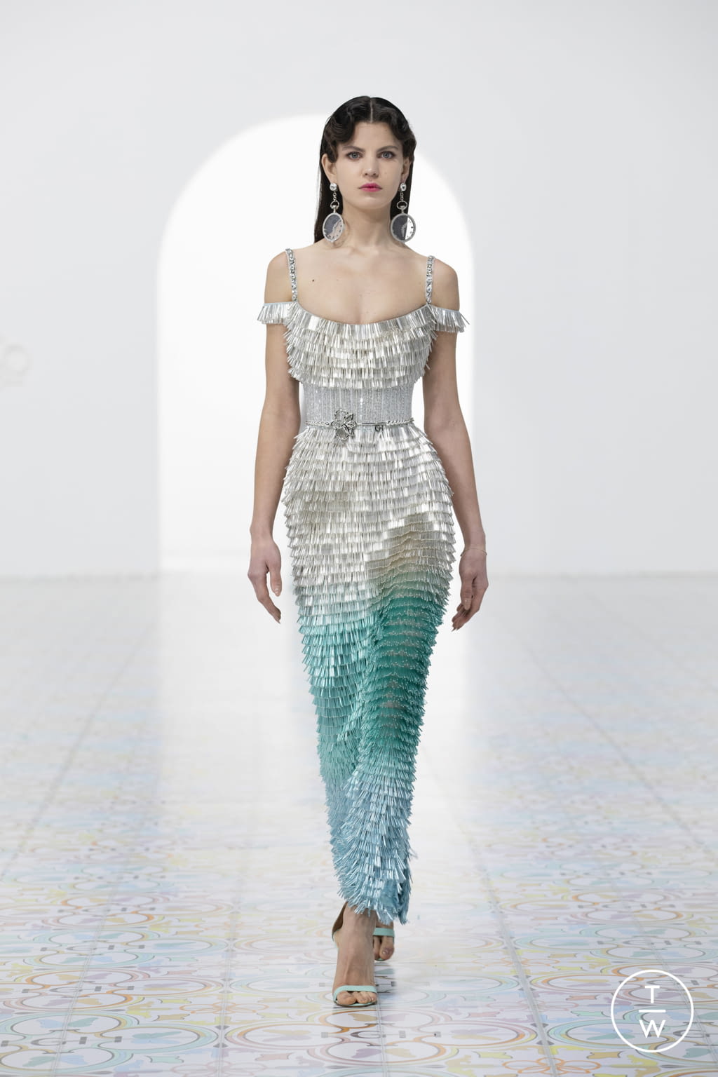 Fashion Week Paris Spring/Summer 2022 look 13 from the Georges Hobeika collection 高级定制