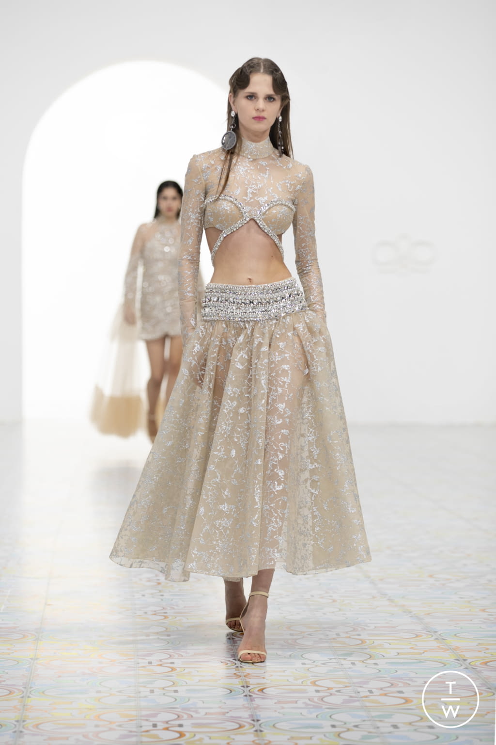 Fashion Week Paris Spring/Summer 2022 look 44 from the Georges Hobeika collection 高级定制