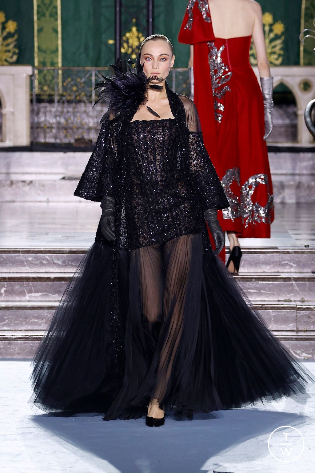 Fashion Week Paris Fall/Winter 2024 look 133 from the Georges Chakra collection 高级定制