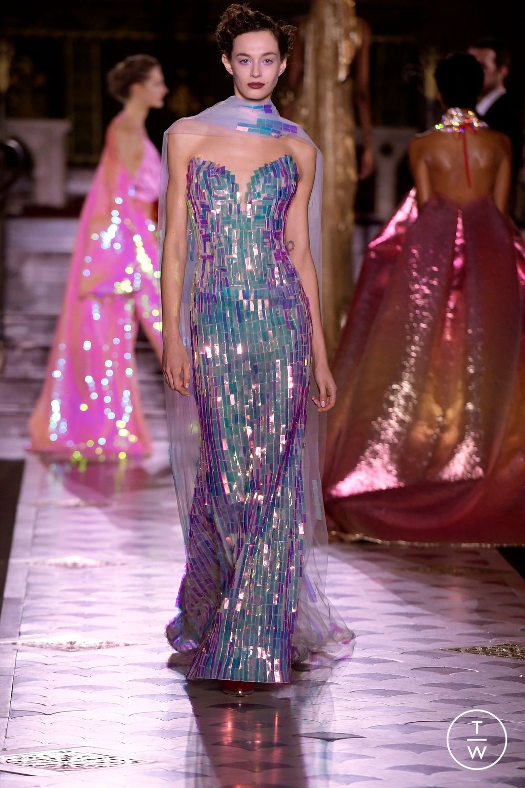Fashion Week Paris Spring/Summer 2024 look 15 from the Georges Chakra collection couture