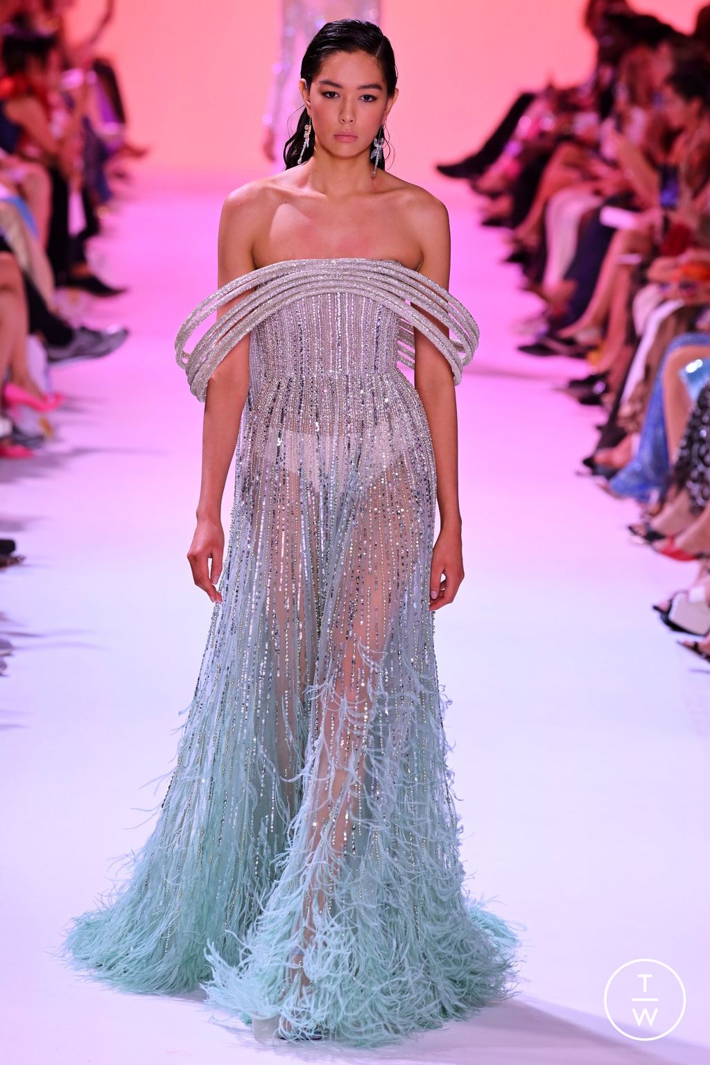 Fashion Week Paris Fall/Winter 2023 look 58 from the Georges Hobeika collection 高级定制