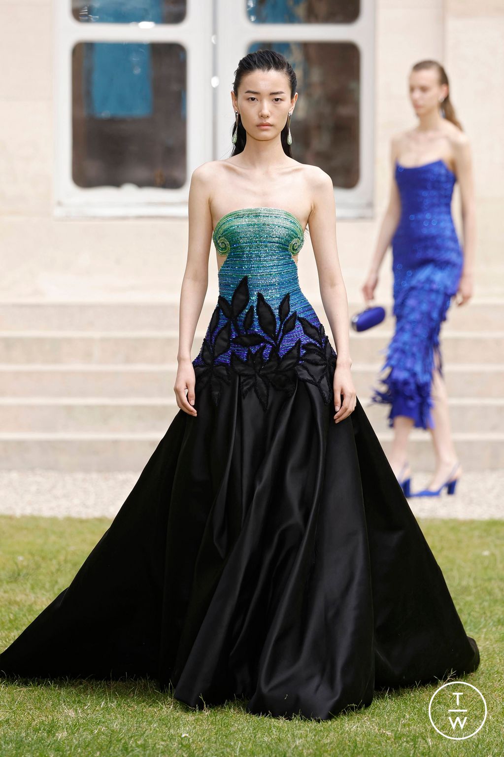 Fashion Week Paris Fall/Winter 2024 look 12 from the Georges Hobeika collection couture