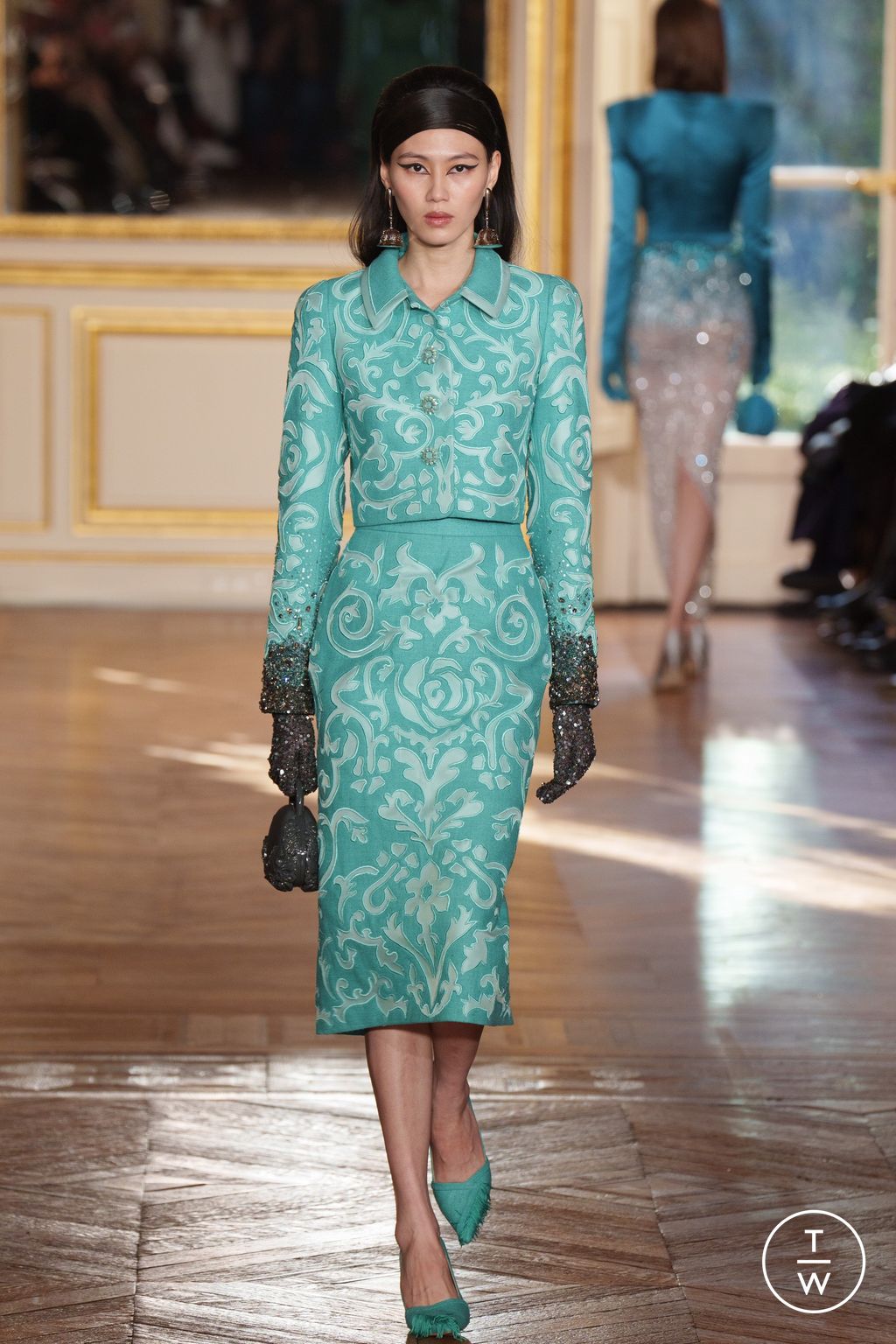 Fashion Week Paris Spring/Summer 2024 look 12 from the Georges Hobeika collection couture