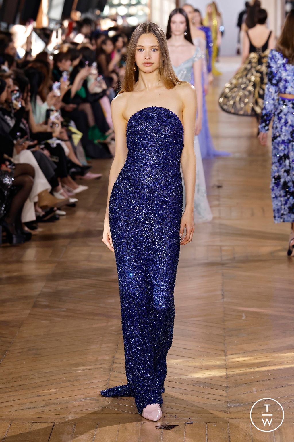 Fashion Week Paris Spring/Summer 2025 look 39 from the Georges Hobeika collection couture