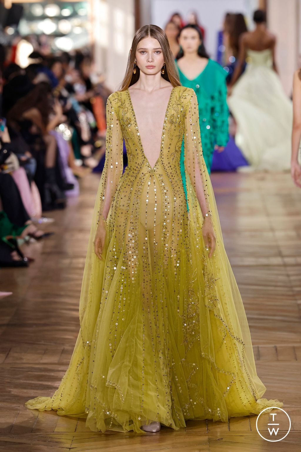 Fashion Week Paris Spring/Summer 2025 look 58 from the Georges Hobeika collection couture