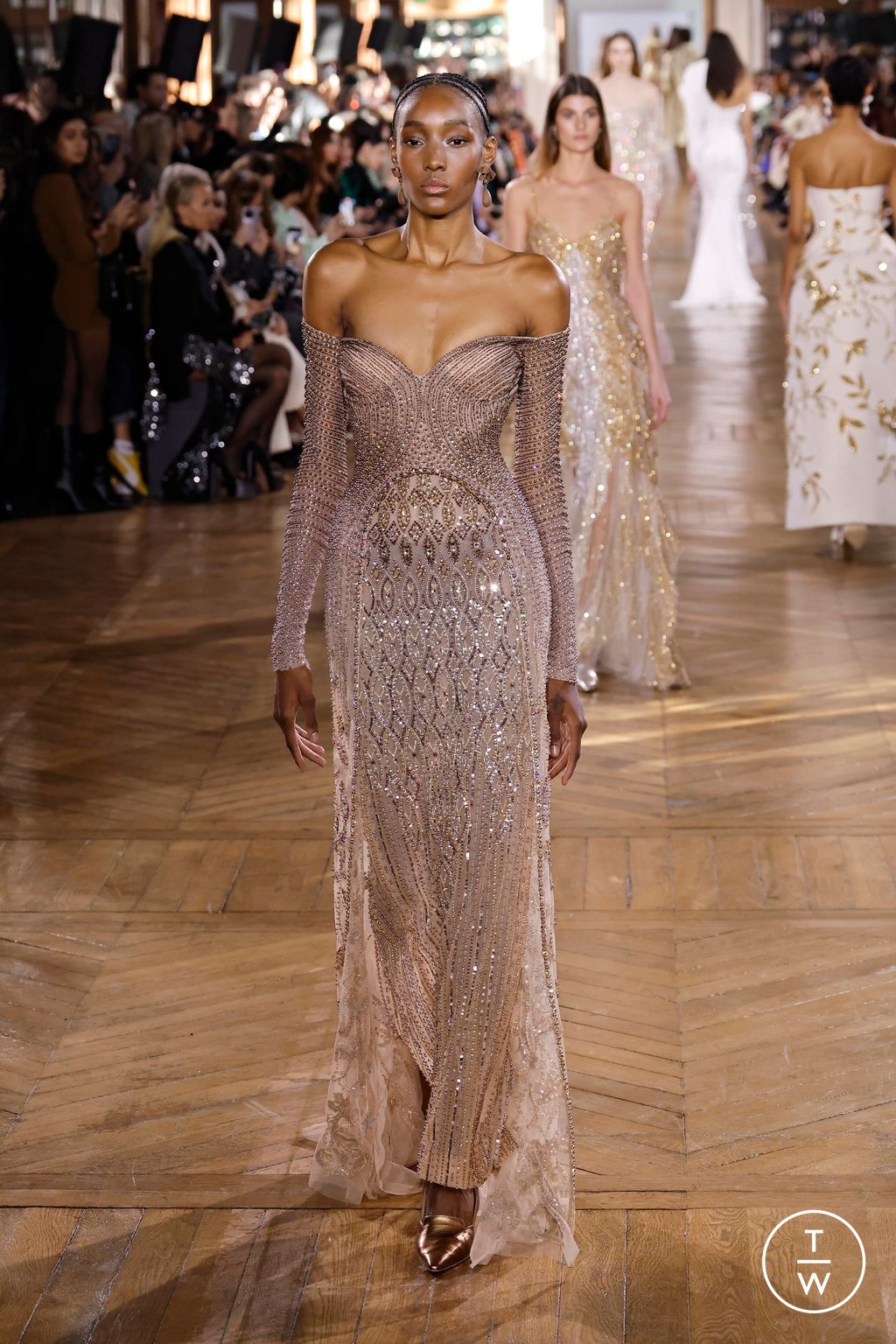 Fashion Week Paris Spring/Summer 2025 look 111 from the Georges Hobeika collection couture