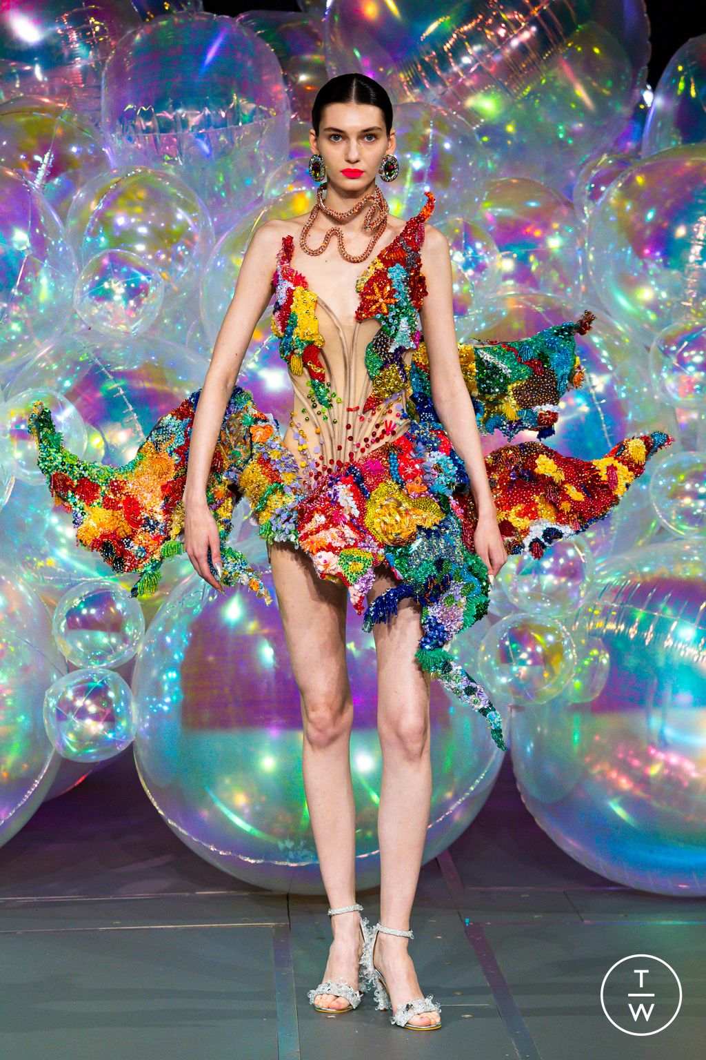 Fashion Week Paris Fall/Winter 2025 look 12 from the Germanier collection couture