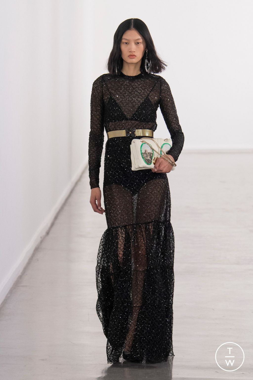 Fashion Week Paris Fall/Winter 2023 look 12 from the Giambattista Valli collection 女装