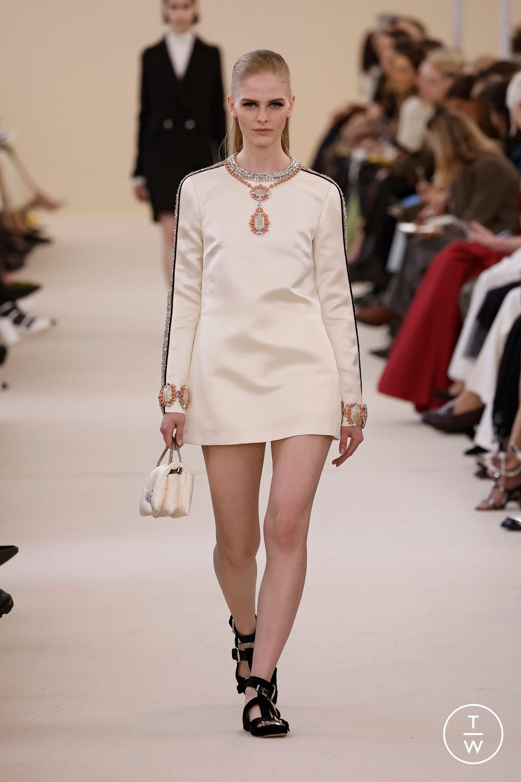 Fashion Week Paris Fall/Winter 2024 look 4 from the Giambattista Valli collection 女装