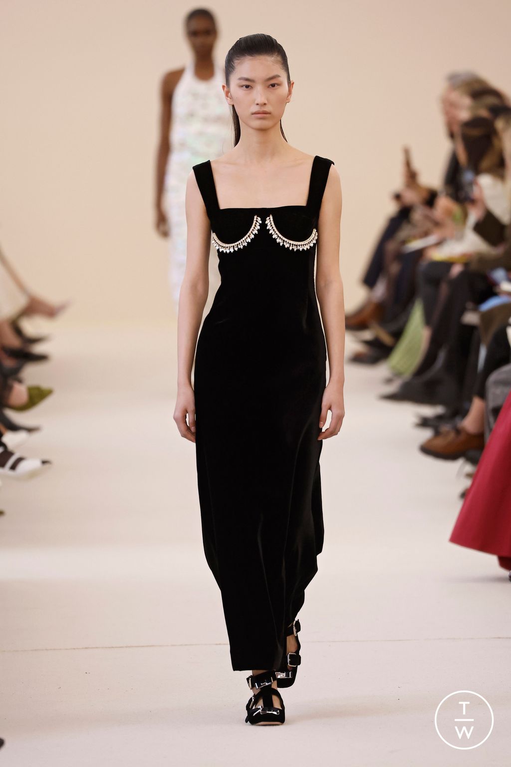 Fashion Week Paris Fall/Winter 2024 look 10 from the Giambattista Valli collection 女装