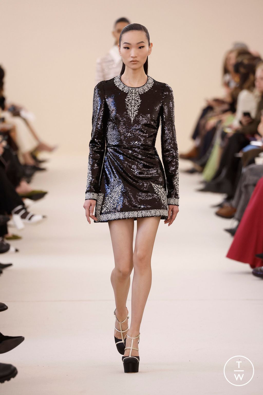 Fashion Week Paris Fall/Winter 2024 look 29 from the Giambattista Valli collection 女装