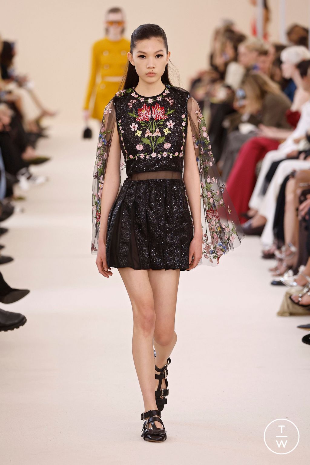 Fashion Week Paris Fall/Winter 2024 look 35 de la collection Giambattista Valli womenswear