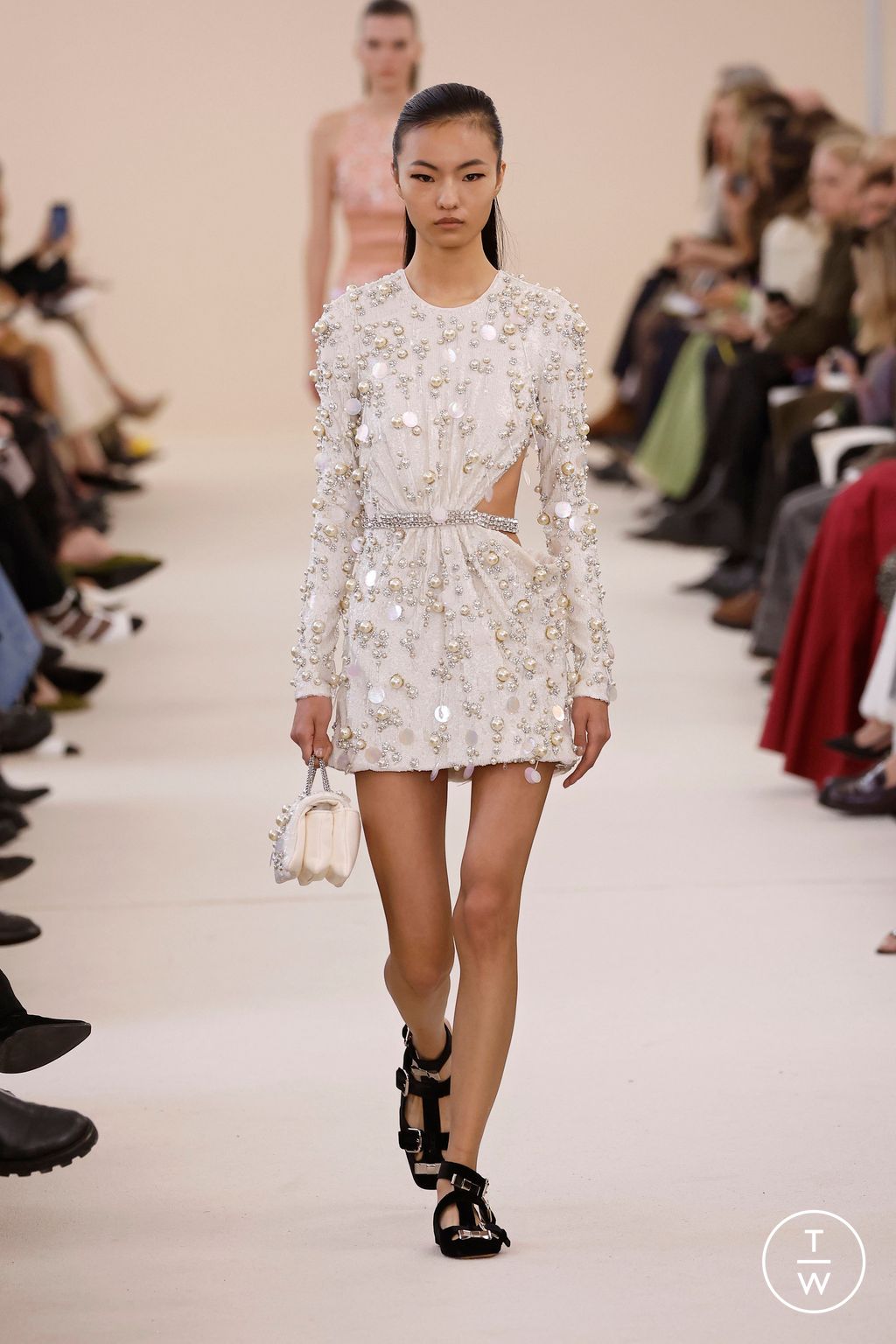 Fashion Week Paris Fall/Winter 2024 look 49 from the Giambattista Valli collection 女装