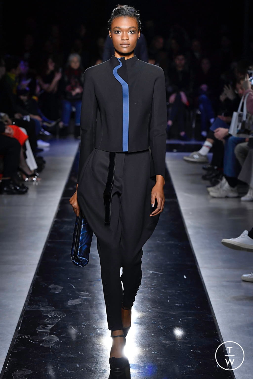 Fashion Week Milan Fall/Winter 2019 look 1 from the Giorgio Armani collection womenswear