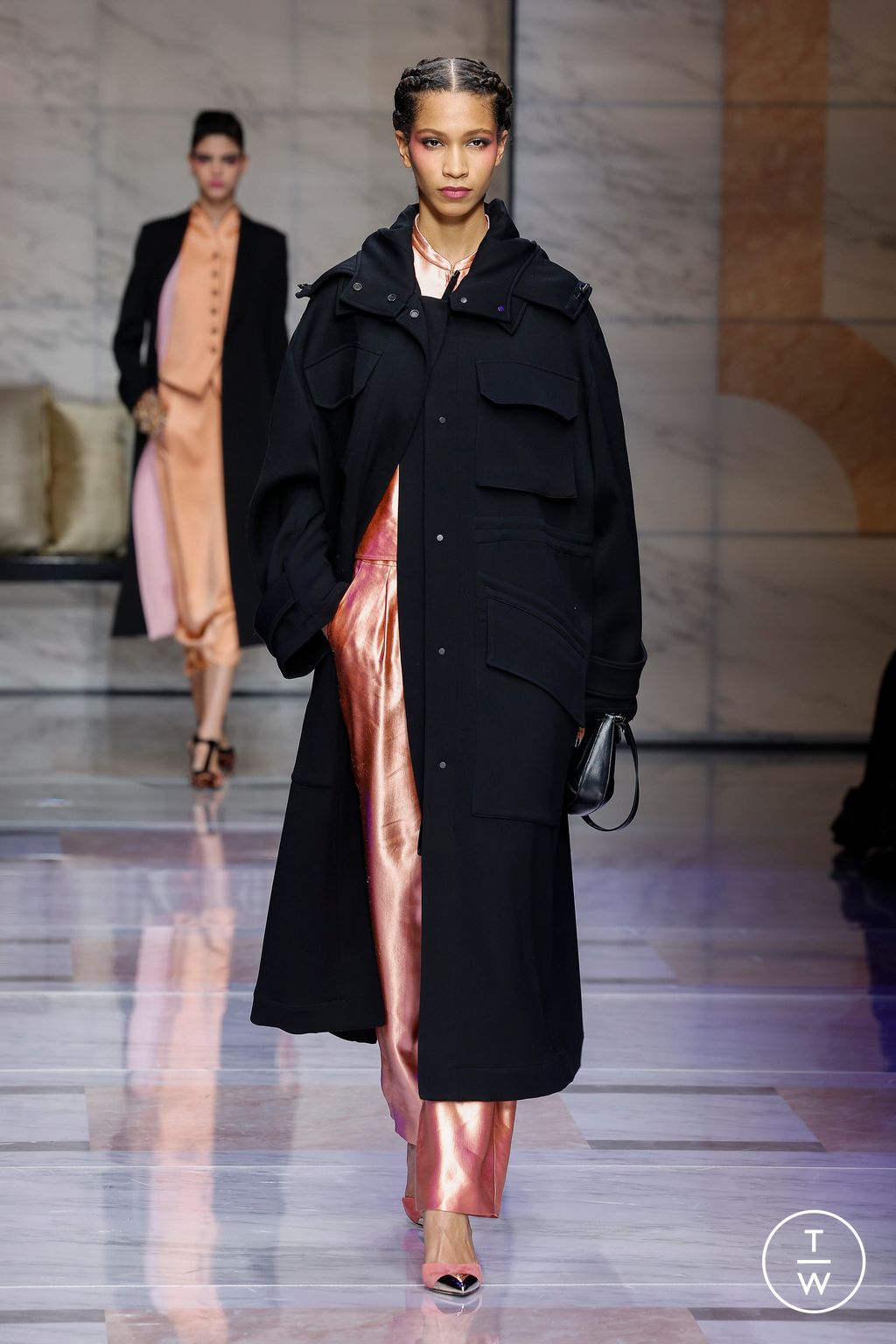 Fashion Week Milan Fall/Winter 2023 look 47 from the Giorgio Armani collection womenswear