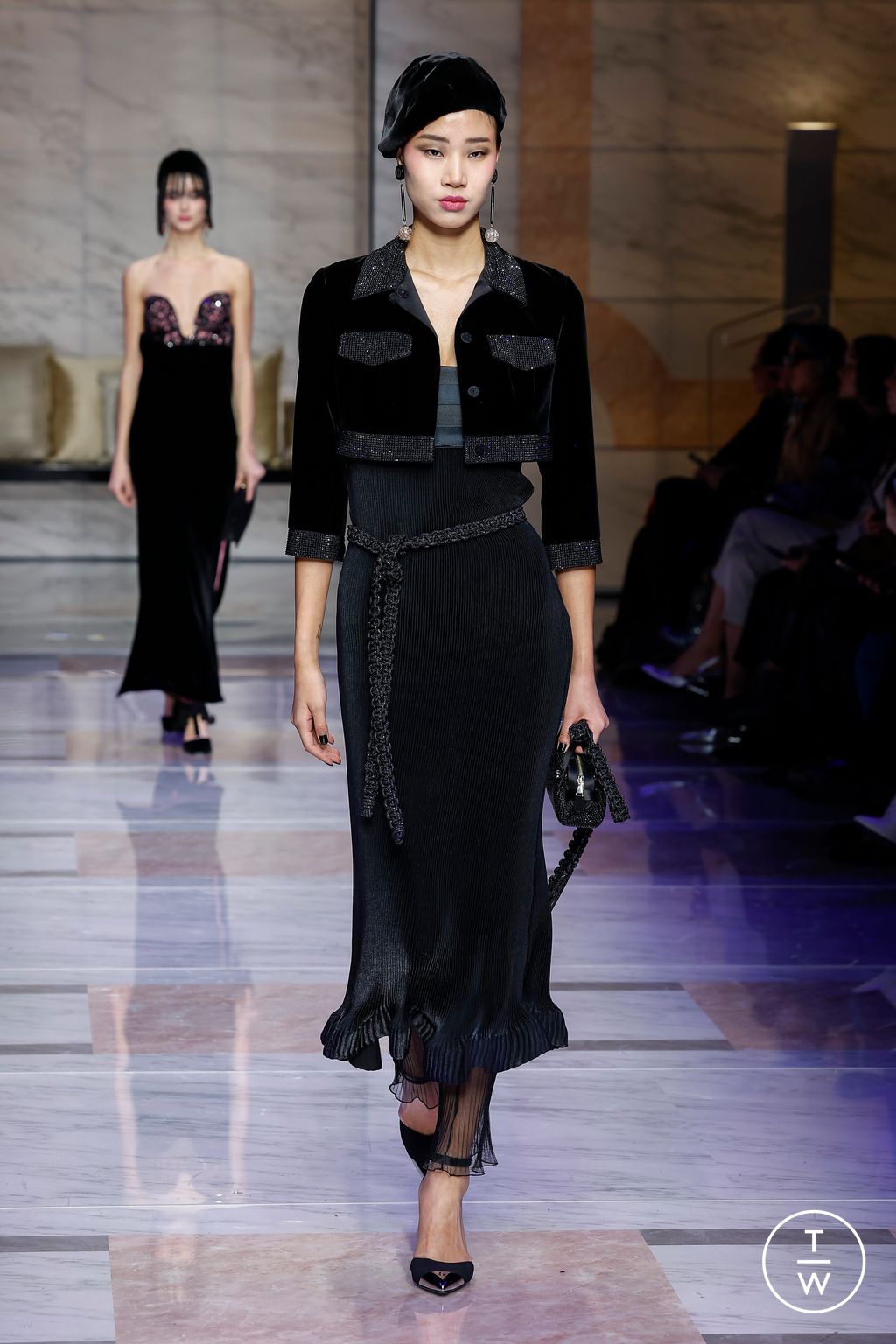Fashion Week Milan Fall/Winter 2023 look 65 from the Giorgio Armani collection womenswear