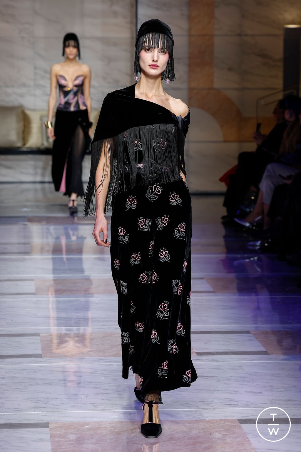 Fashion Week Milan Fall/Winter 2023 look 72 from the Giorgio Armani collection womenswear