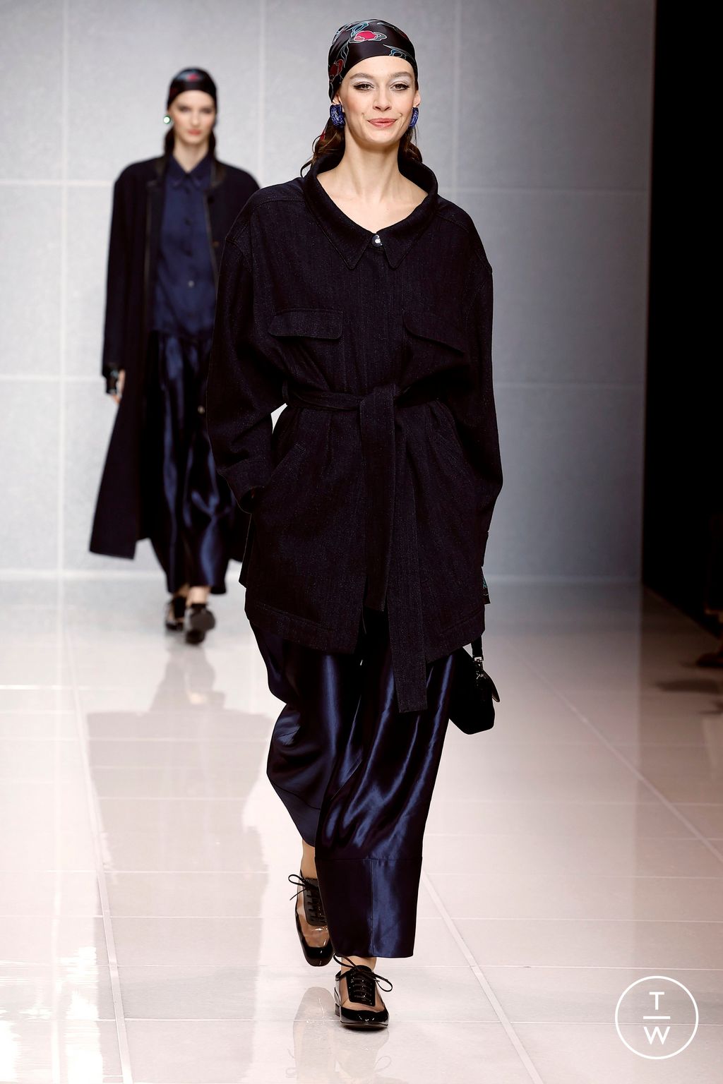 Fashion Week Milan Fall/Winter 2024 look 12 from the Giorgio Armani collection womenswear