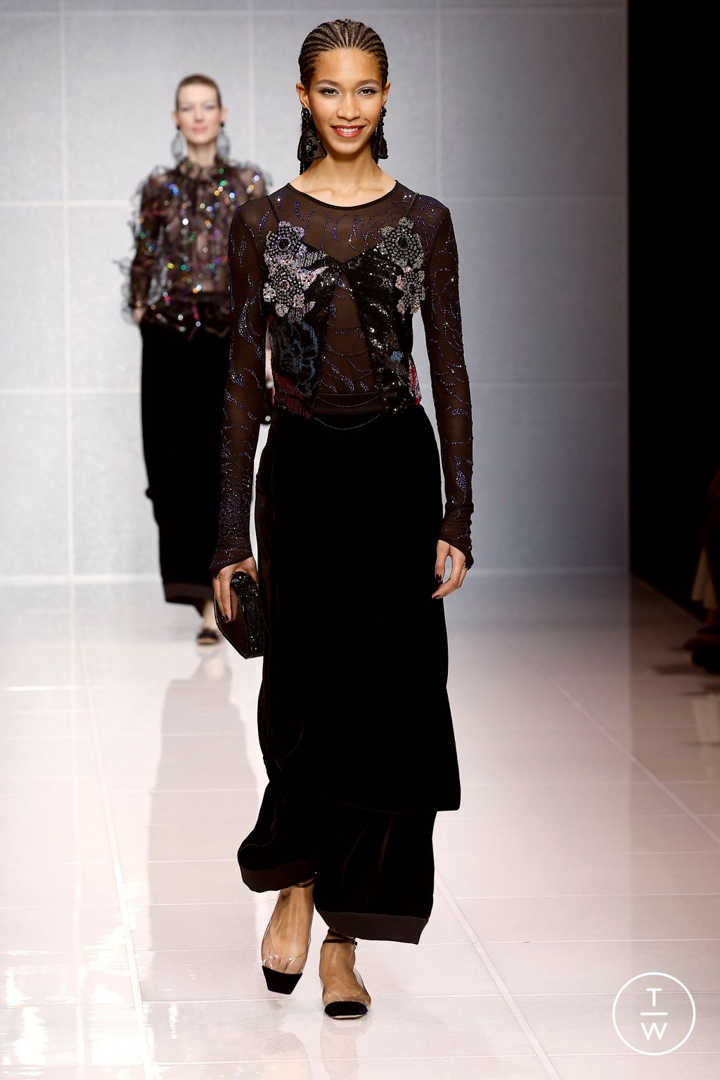 Fashion Week Milan Fall/Winter 2024 look 57 de la collection Giorgio Armani womenswear