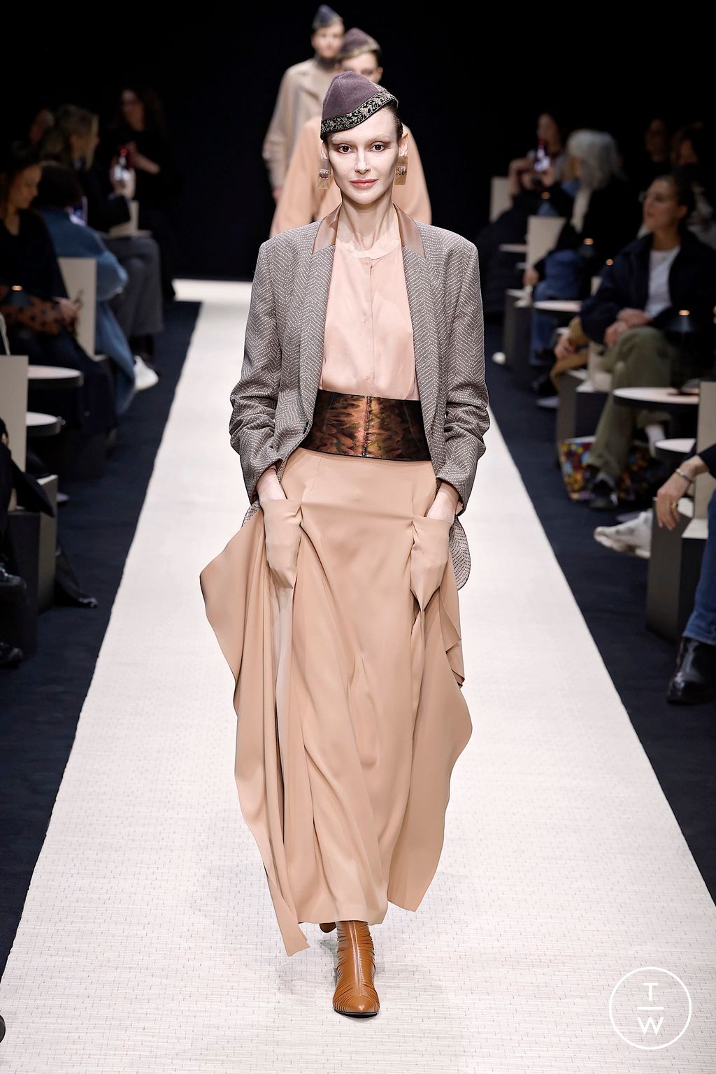 Fashion Week Milan Fall/Winter 2025 look 3 from the Giorgio Armani collection womenswear