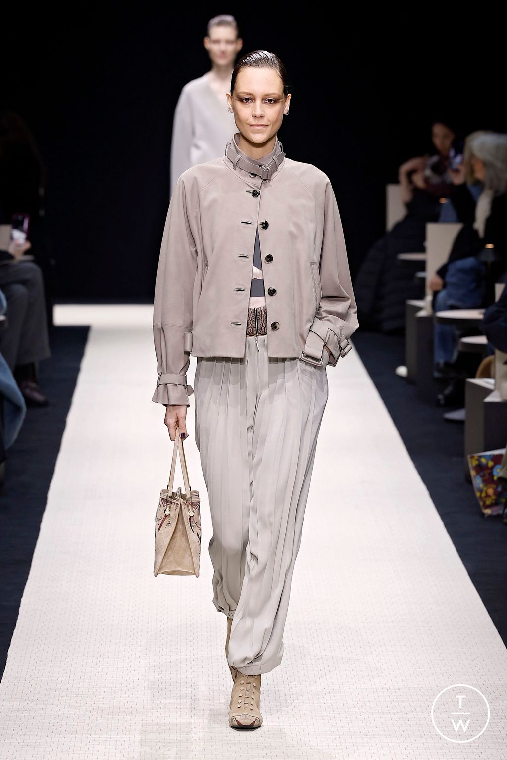 Fashion Week Milan Fall/Winter 2025 look 6 from the Giorgio Armani collection womenswear