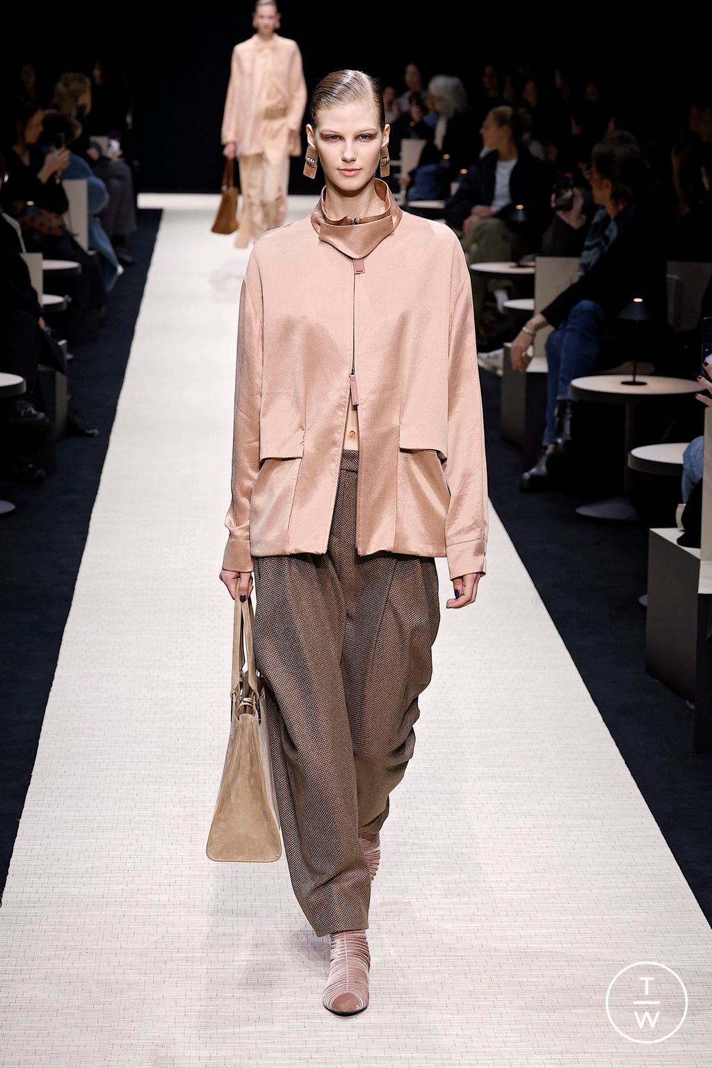 Fashion Week Milan Fall/Winter 2025 look 9 from the Giorgio Armani collection womenswear