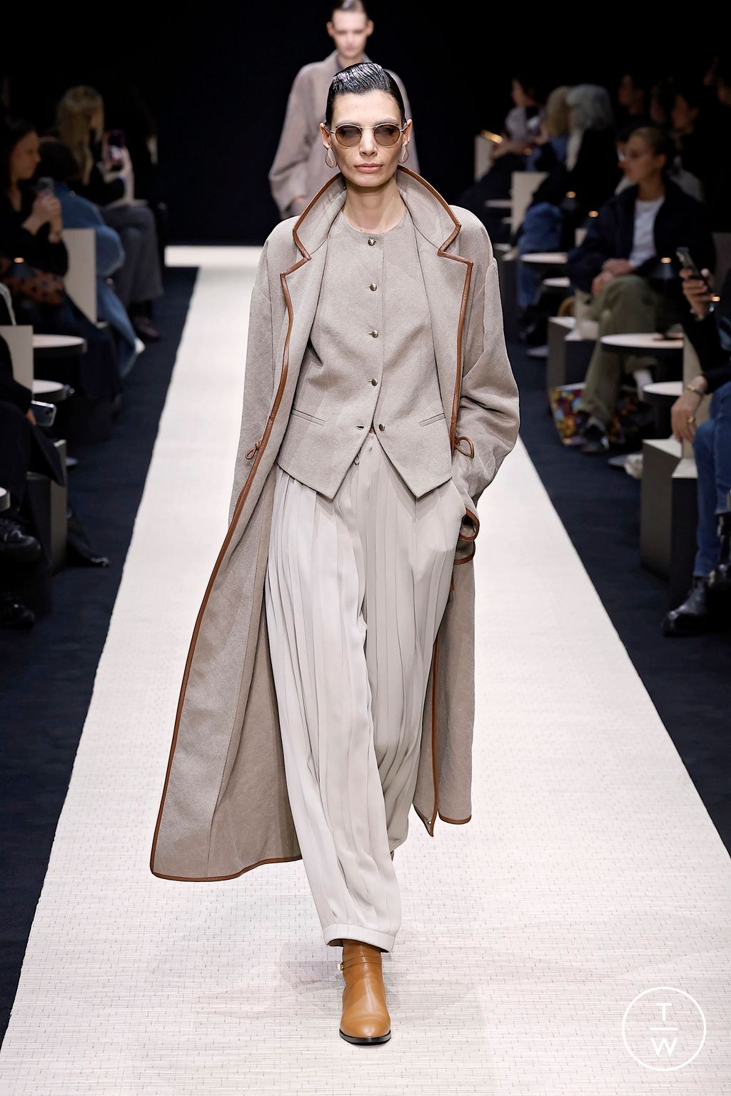 Fashion Week Milan Fall/Winter 2025 look 12 from the Giorgio Armani collection womenswear