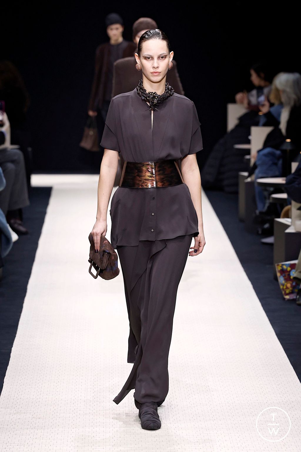 Fashion Week Milan Fall/Winter 2025 look 21 from the Giorgio Armani collection womenswear
