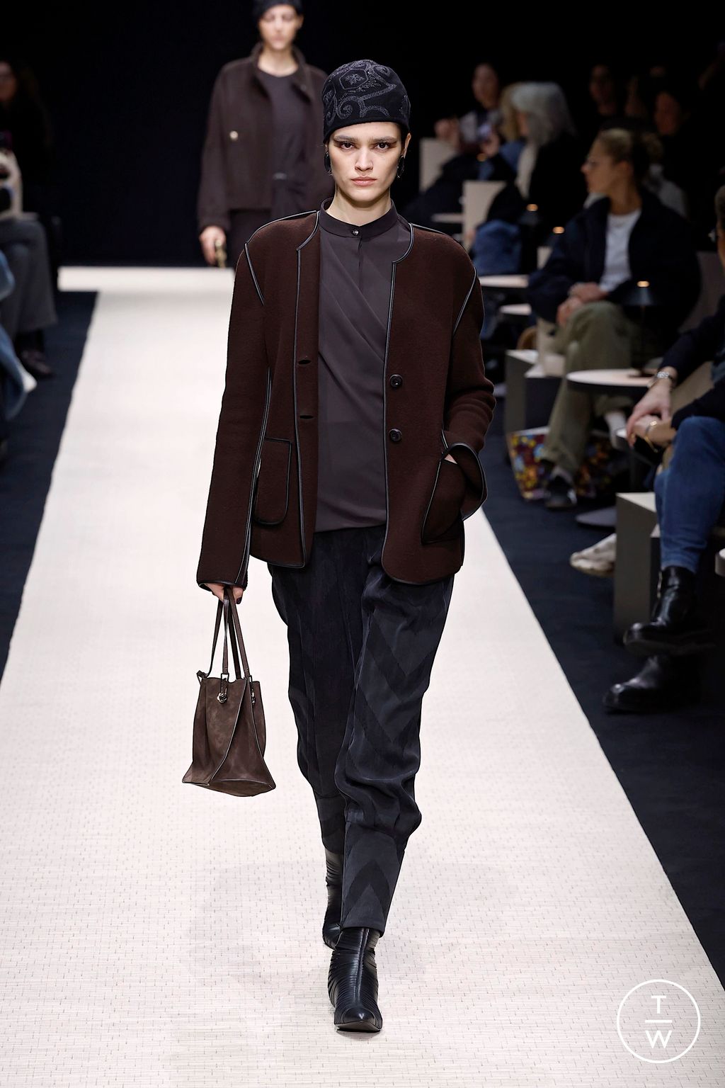Fashion Week Milan Fall/Winter 2025 look 23 from the Giorgio Armani collection womenswear