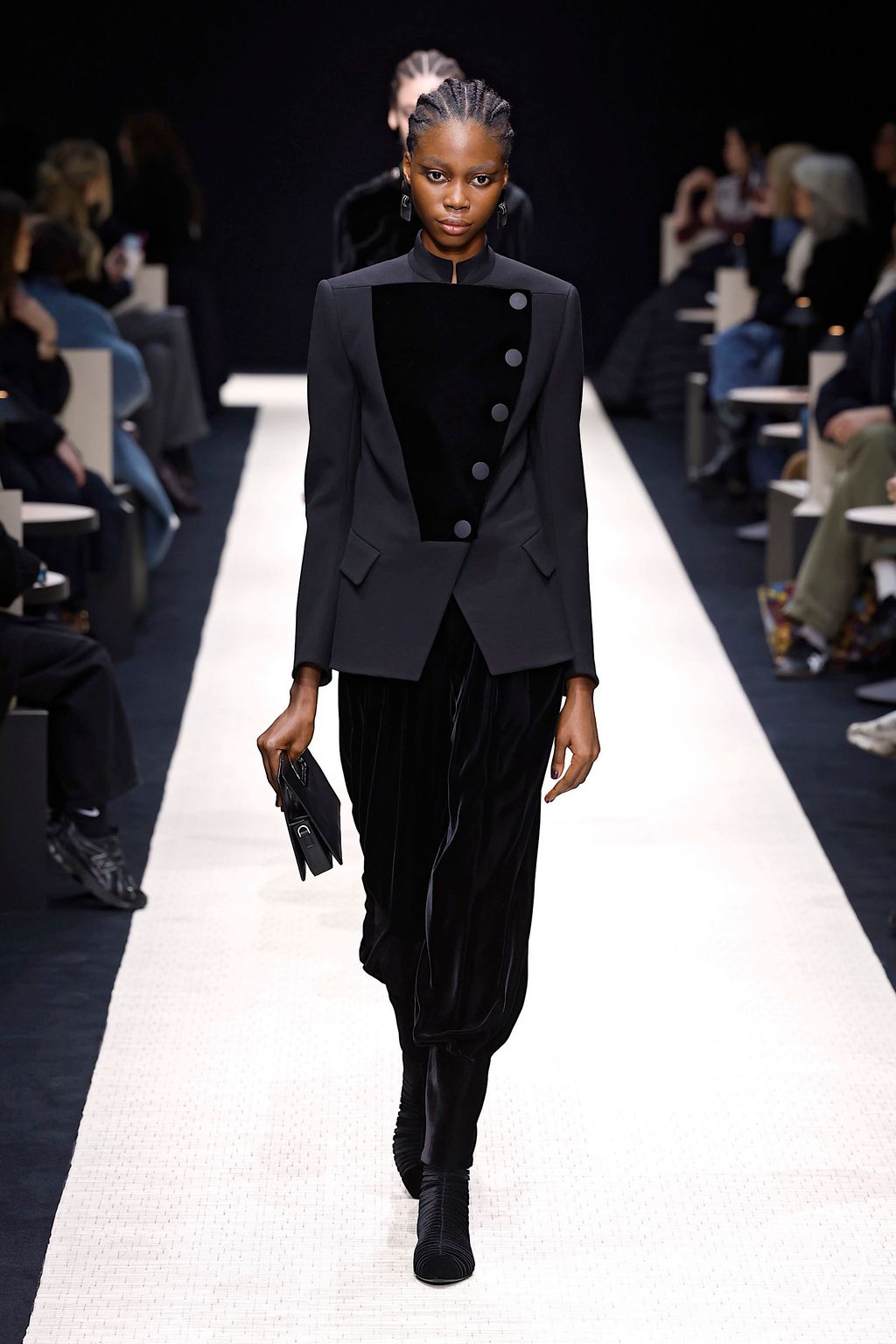 Fashion Week Milan Fall/Winter 2025 look 50 from the Giorgio Armani collection womenswear