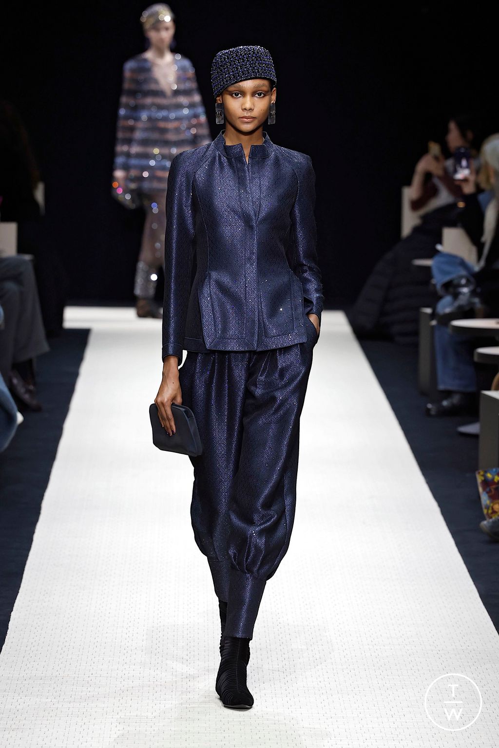 Fashion Week Milan Fall/Winter 2025 look 57 from the Giorgio Armani collection womenswear