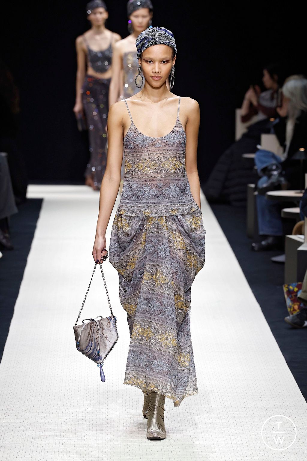 Fashion Week Milan Fall/Winter 2025 look 59 from the Giorgio Armani collection womenswear