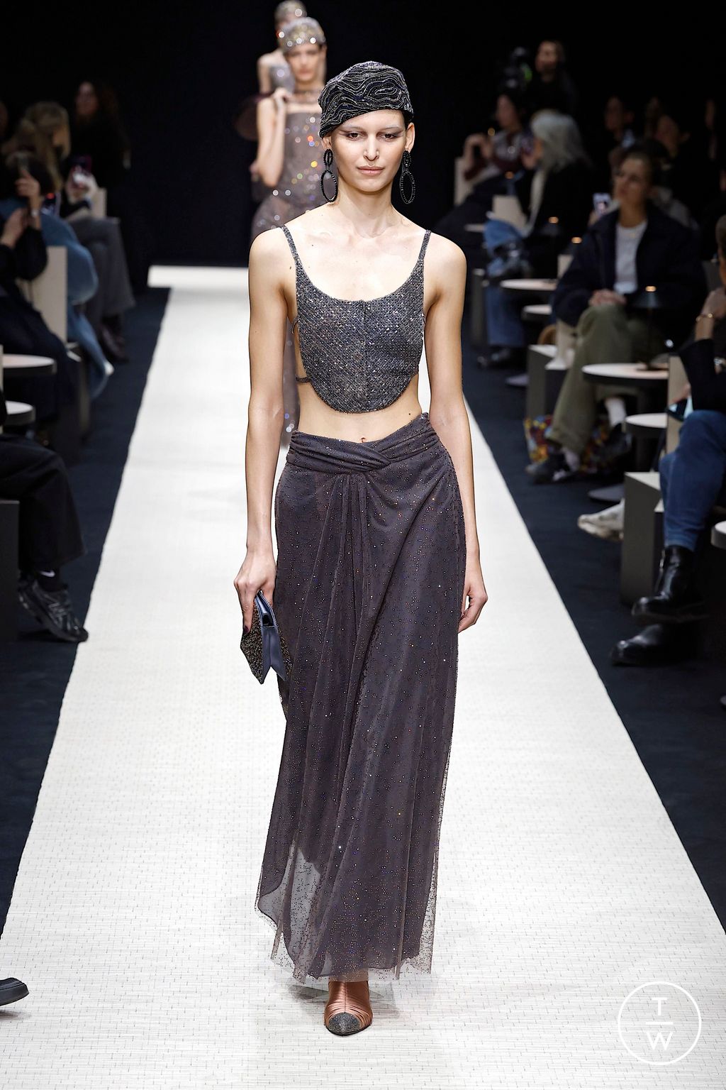 Fashion Week Milan Fall/Winter 2025 look 61 from the Giorgio Armani collection womenswear