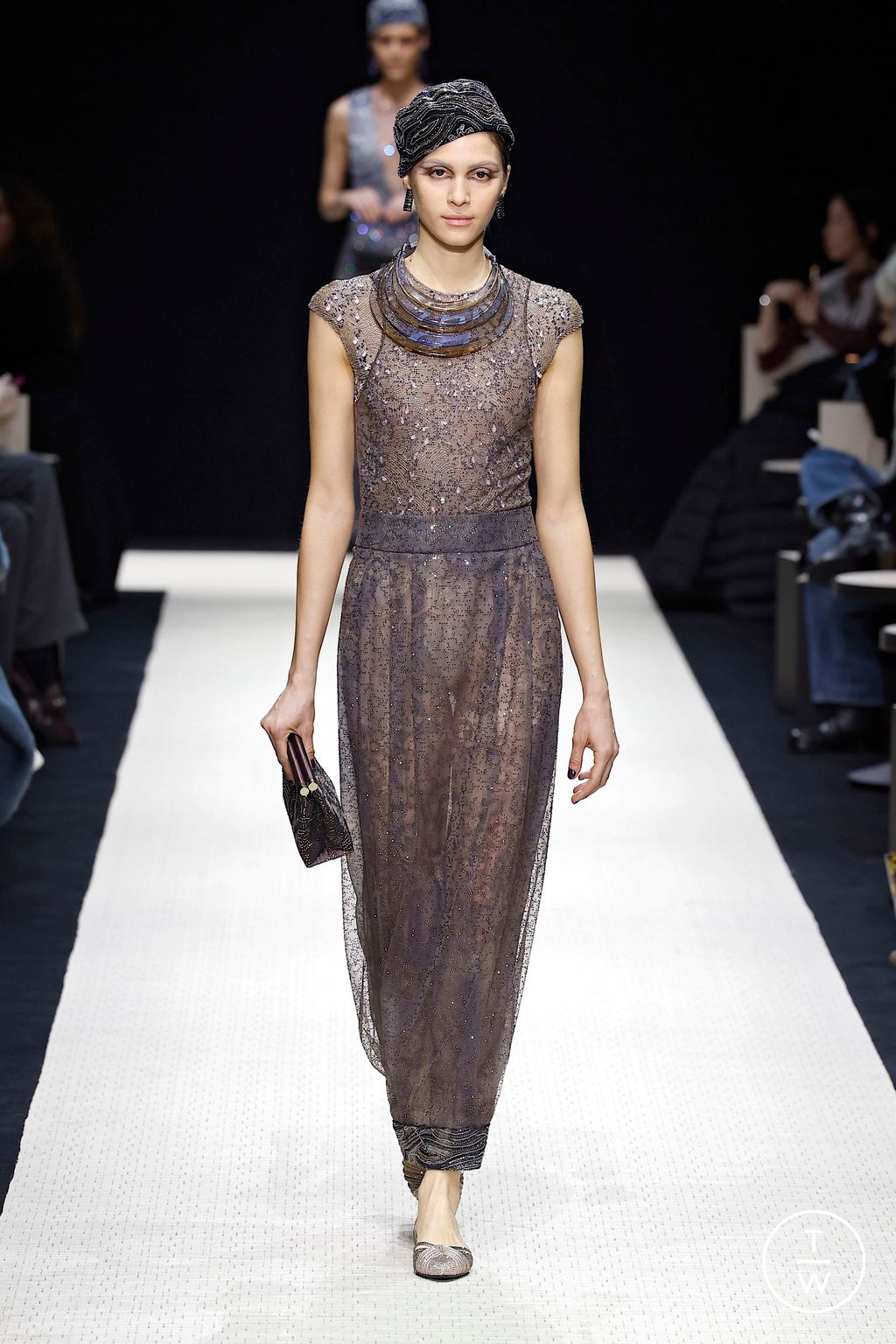 Fashion Week Milan Fall/Winter 2025 look 64 from the Giorgio Armani collection womenswear